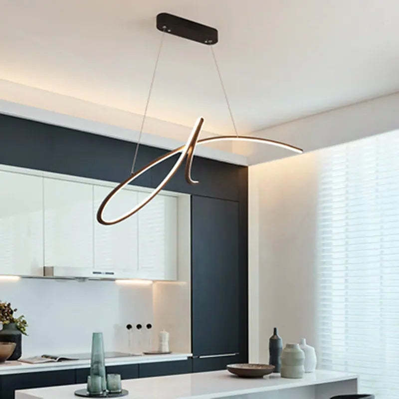 Modern LED Nordic Hanging Pendant Liner for Living Room, Dining Room, Kitchen
