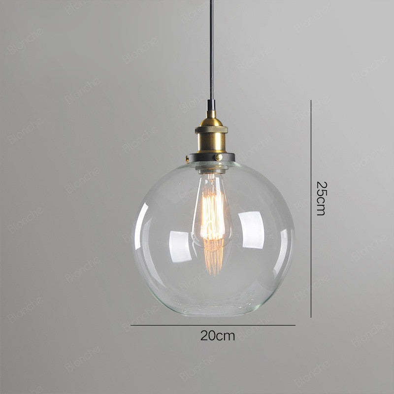 Retro Vintage Glass Pendant Lights for Living Room