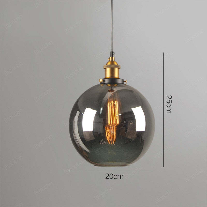 Retro Vintage Glass Pendant Lights for Living Room