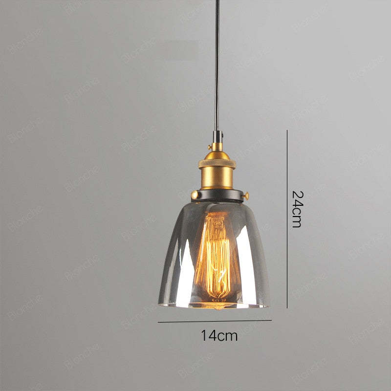 Retro Vintage Glass Pendant Lights for Living Room