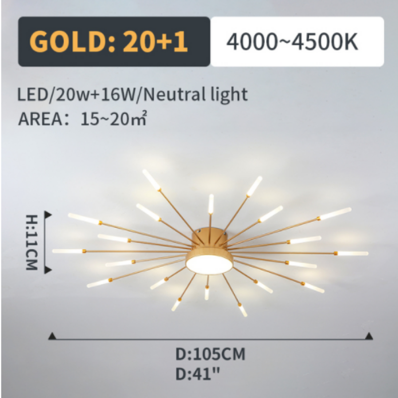 Lowry Ceiling Light Fireworks