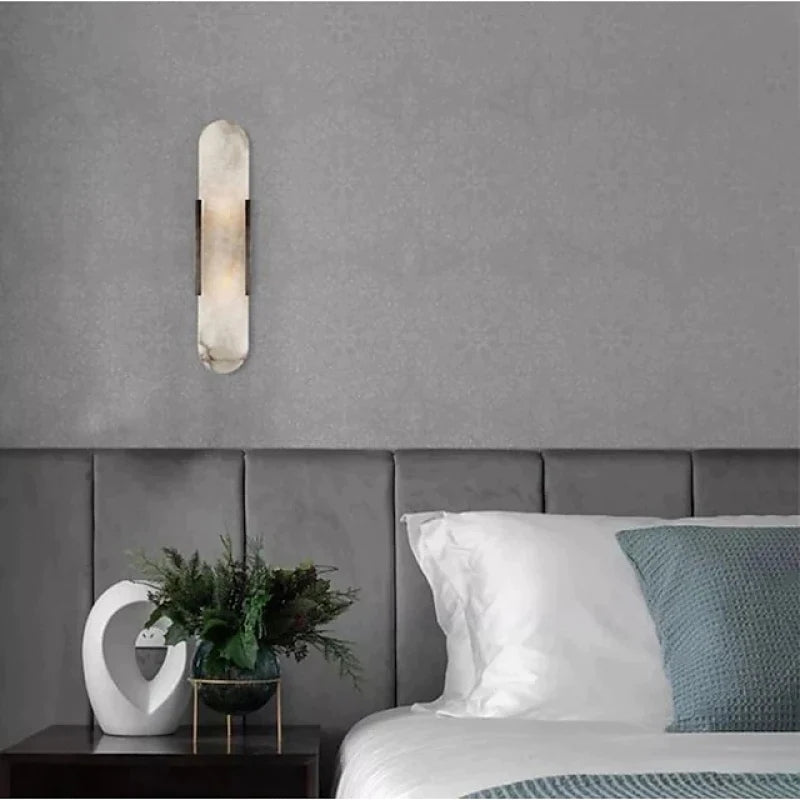 Modern Nordic Dolomite Wall Lamp for Bedroom & Corridor, H50cm