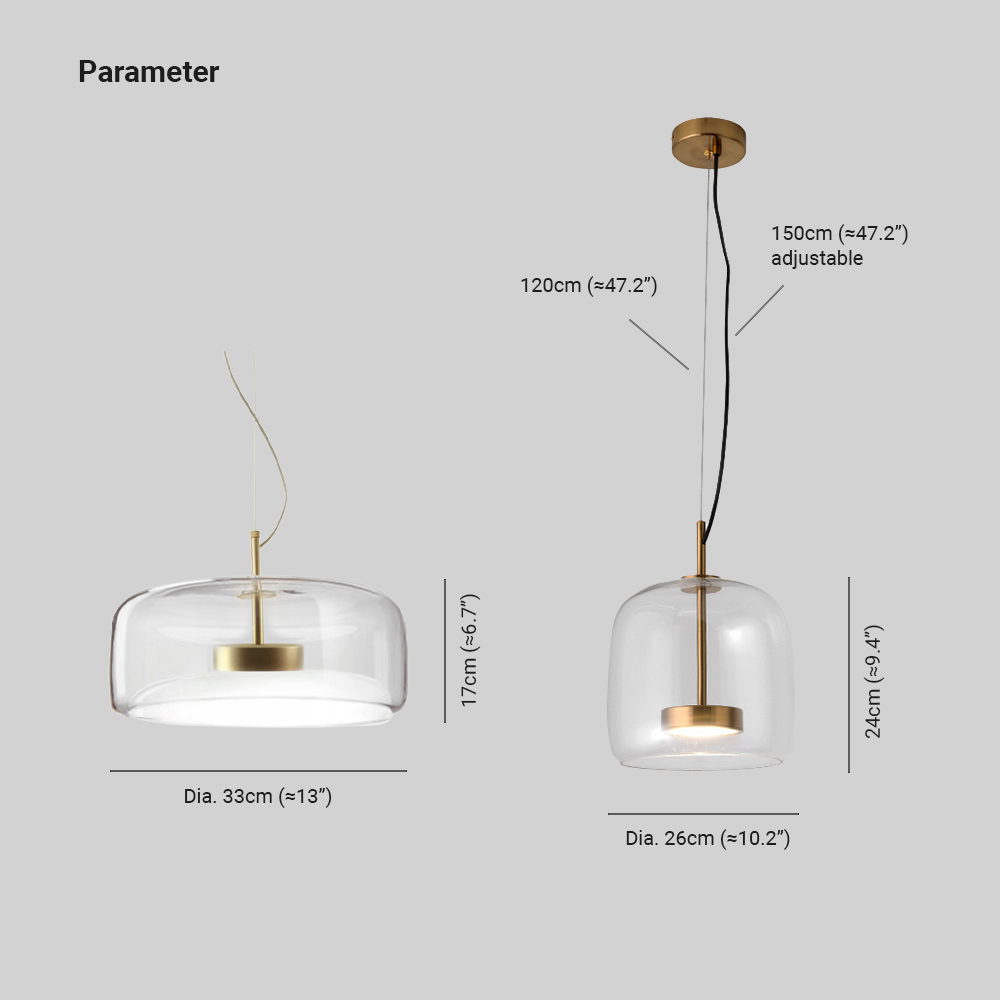 Hailie Pendant Light 3 Colour, DIA 25/35CM