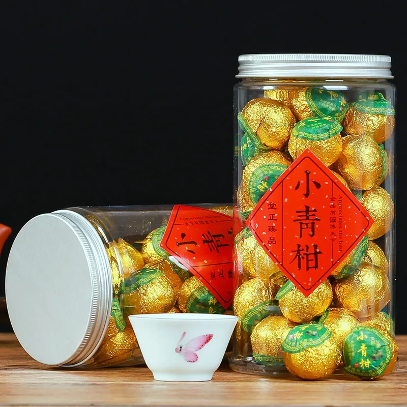 Natural Plant Tea Bag Tangerine Peel Pu'er Tea Bag DIY Chinese Qinggan Pu'er Tea about 250g Canned