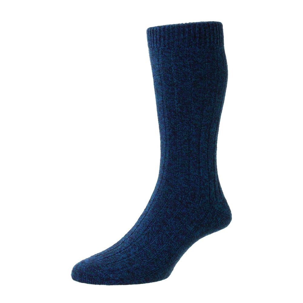 Men's Luxury Recycled Home & Sleep Socks - Ocean Blue