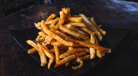 french fries and fatty foods and sleep