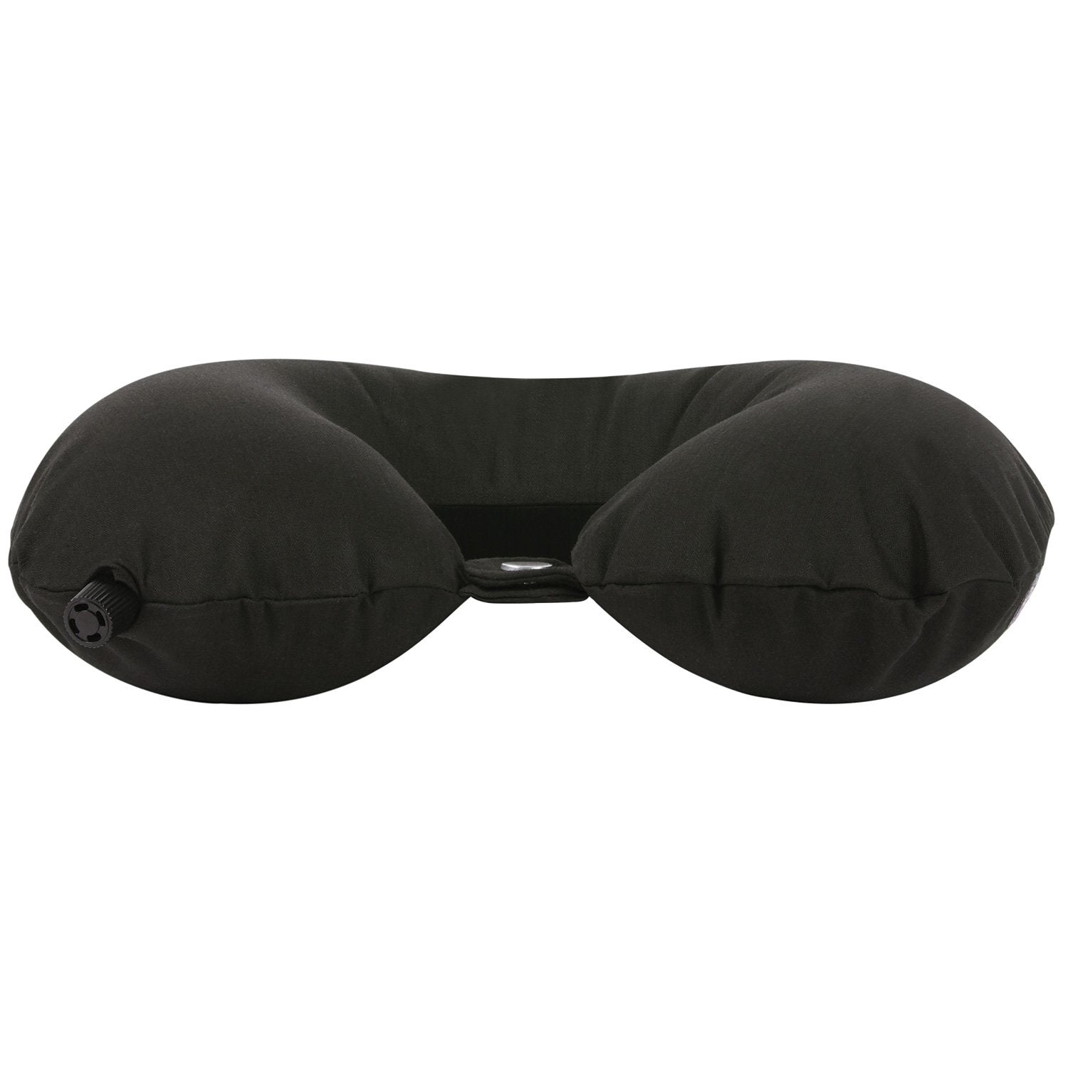 Black Inflatable Travel Pillow - Compact Blow Up Neck Pillow For Flights, Office Naps & Camping