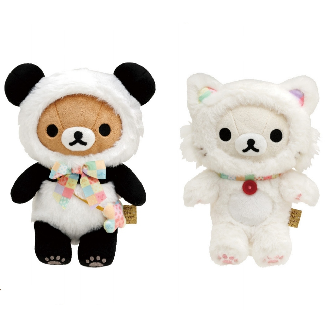 Rilakkuma 20th Anniversary Panda and Cat Plush