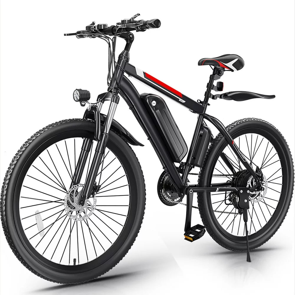 500W Electric Bike 26" Electric Bicycle for Adults with Cruise Control System Ebike, Mountain Bike with Removable 375Wh Lithium-Ion Battery 50 Miles, 21 Speed Commuter Bike for Man Woman