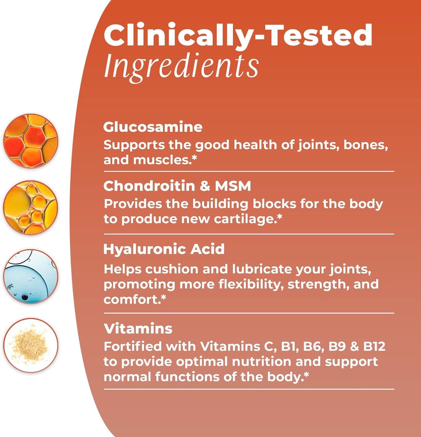 Liquid Glucosamine, Chondroitin, MSM, Biotin, Hyaluronic Acid All in one - Black Glass Dropper - Good Health of Joints, Bones, Hair, Skin and Nails