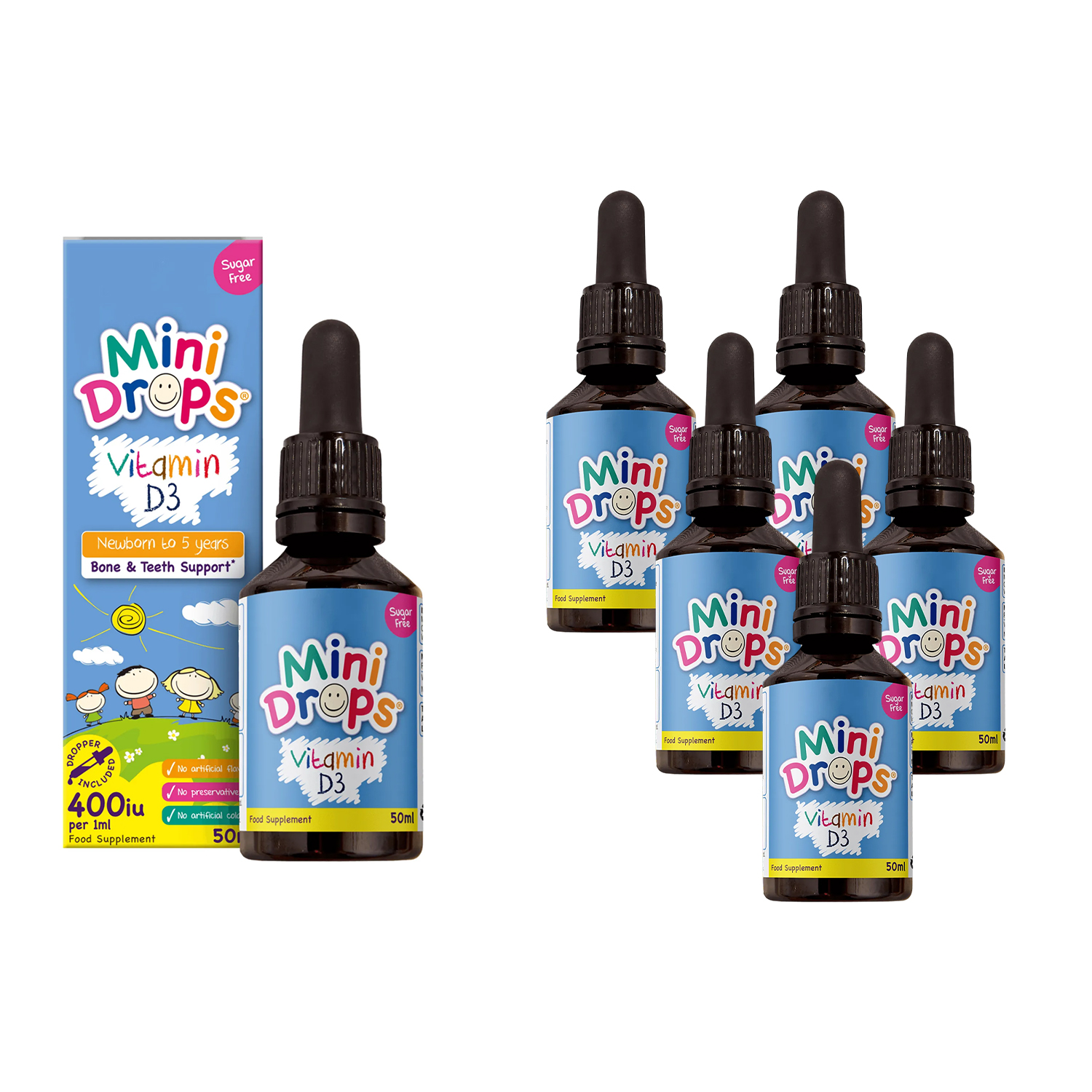  Vitamin D Drops, Promotes Development of Healthy Immune & Digestive Systems in Babies & Infants*, with Vitamin D, Gluten Free & Non-GMO, 9ml