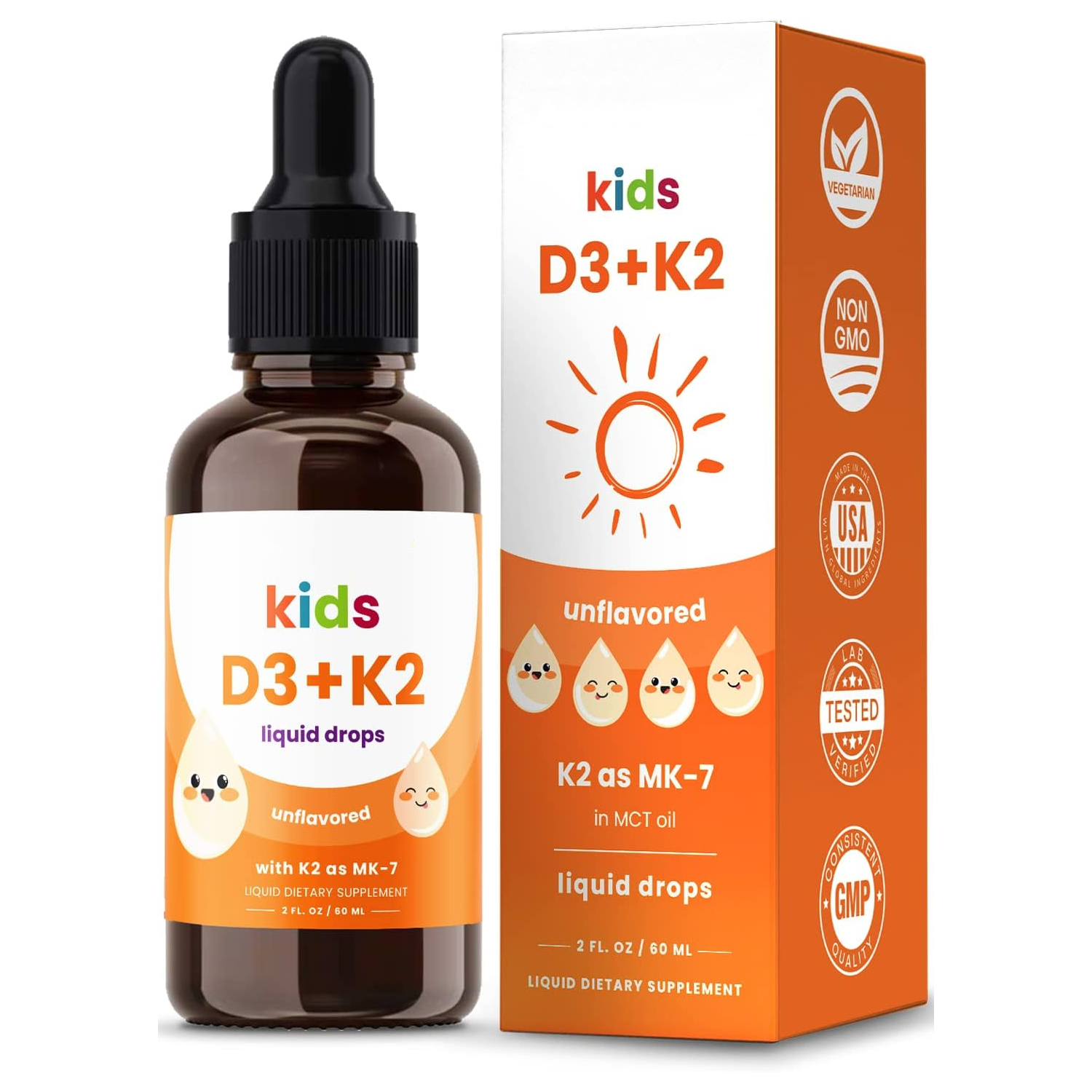 Promotes Development of Healthy Immune & Digestive Systems in Babies & Infants*, with Vitamin D, Gluten Free & Non-GMO, 9ml