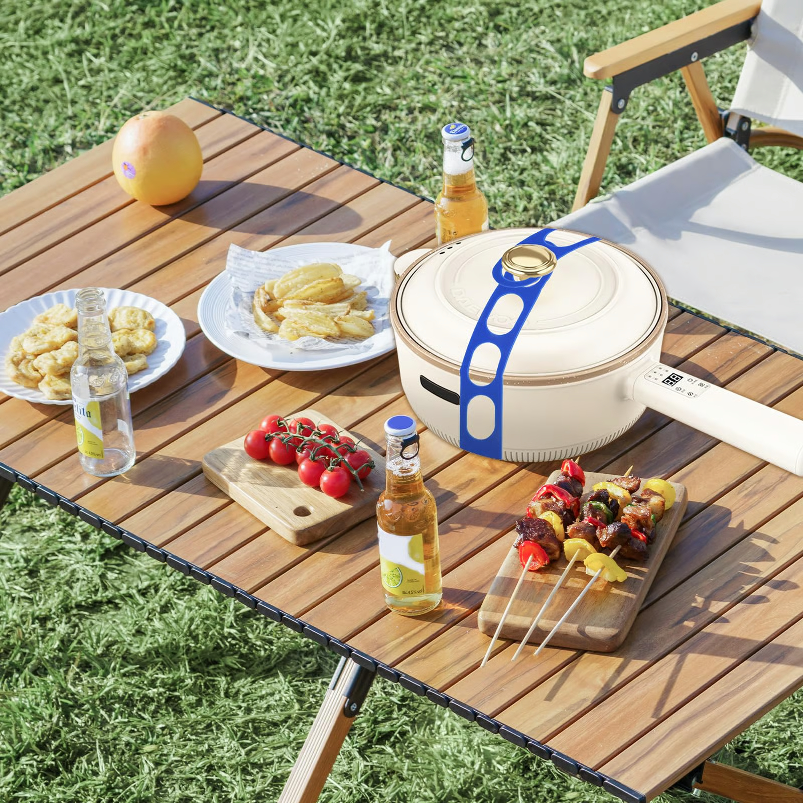 Universal Silicone Pot Lid Latch Strap – Spill-Proof Cookware Fastener for Travel & Picnics