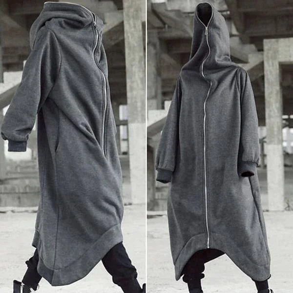 BLACKRISS™ Unisex Long Sleeve Hooded Nazgul Long Coat-Blackriss