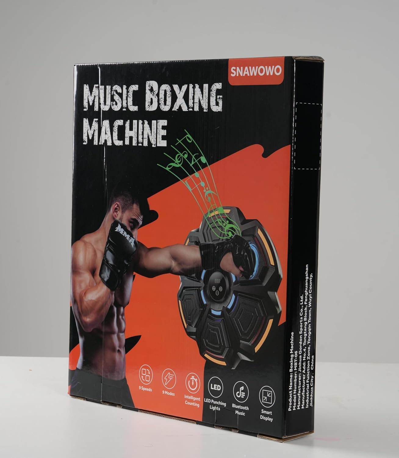 Music Boxing Machine for Adults, Bluetooth Music Punching Machine with Gloves