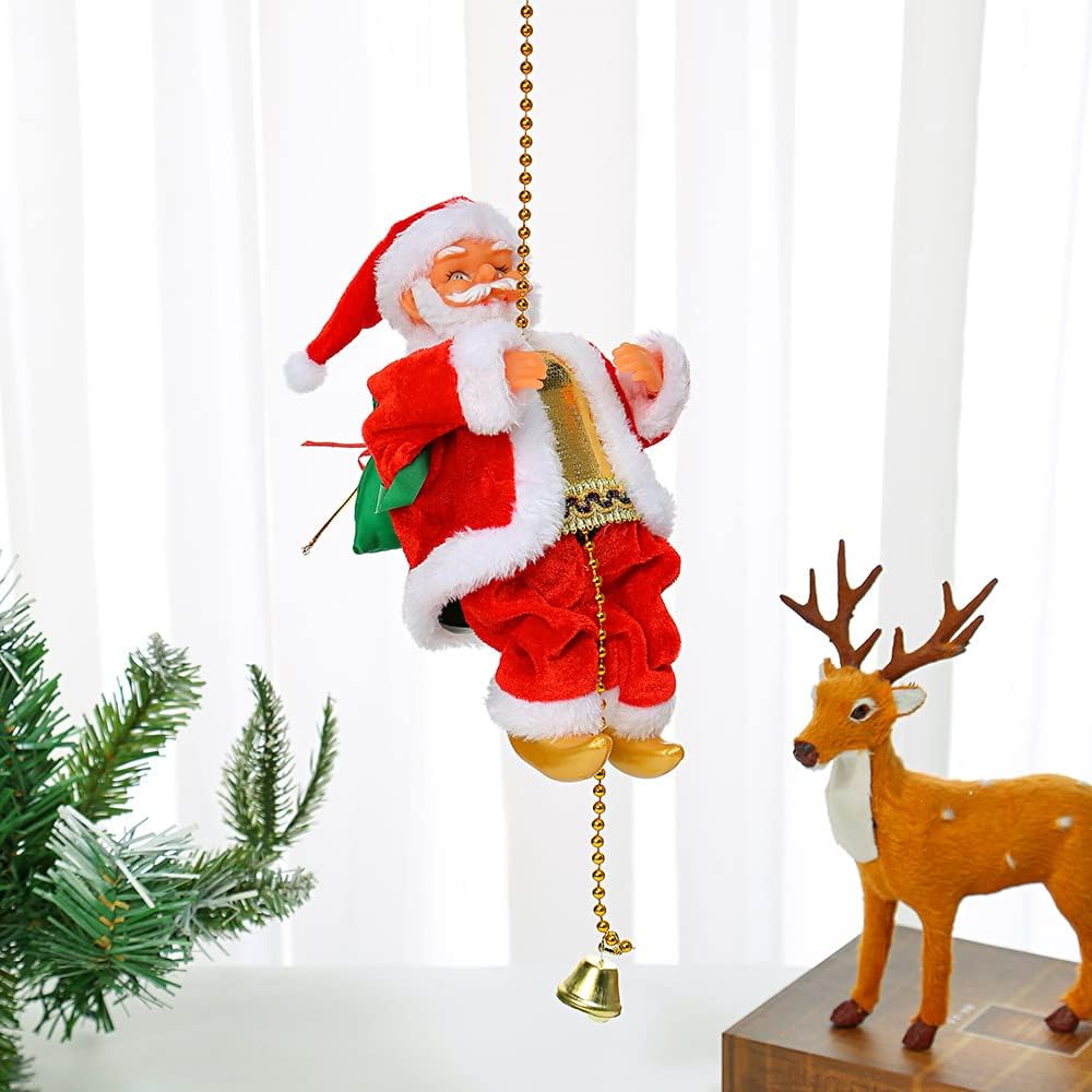 (🔥2024 BEST GIFT TO FAMILY🔥)Electric Climbing Santa Claus Musical Toys