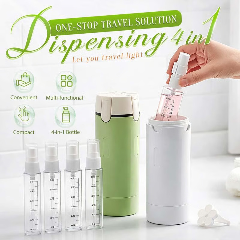 4-in-1 Travel Dispenser Bottle