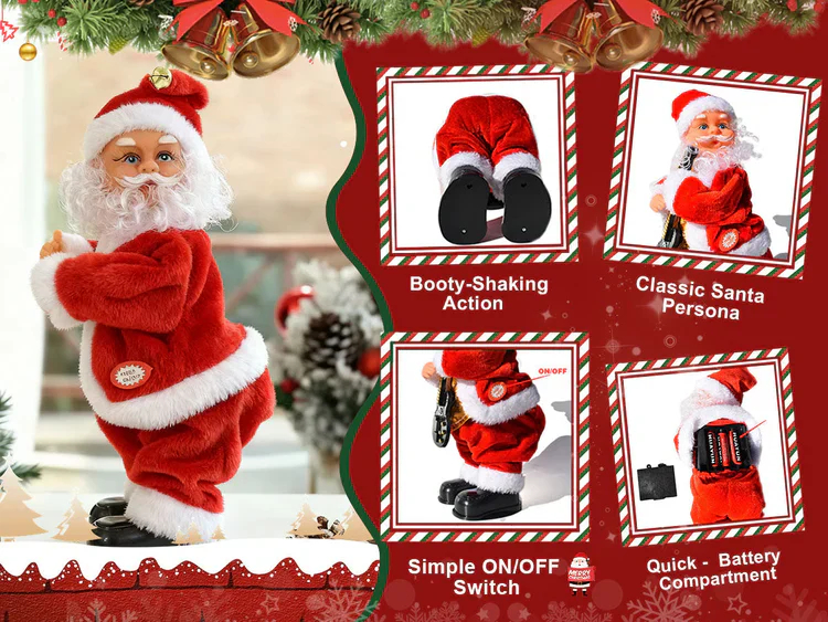 (🔥2025 BEST GIFT TO FAMILY🔥)Electric Dancing Santa Claus Music Toy