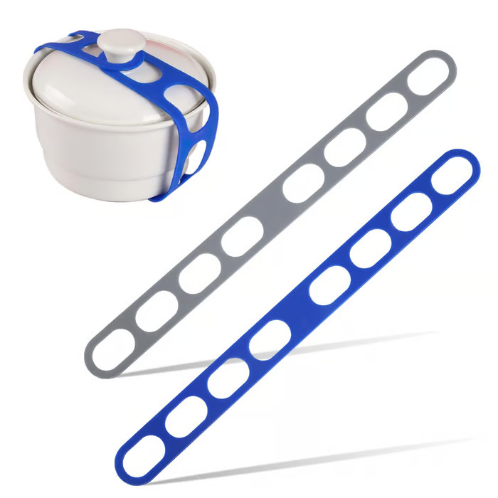 Universal Silicone Pot Lid Latch Strap – Spill-Proof Cookware Fastener for Travel & Picnics