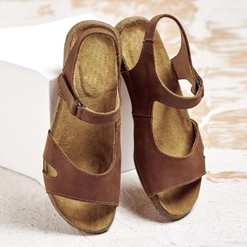 Comfy Magic Tape Sandals Soft Sole Flat Sandals