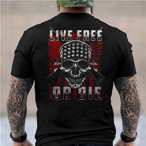Live Free Or Die Print Men's T-shirt