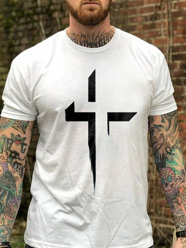 Faith Cross Print Men's T-shirt