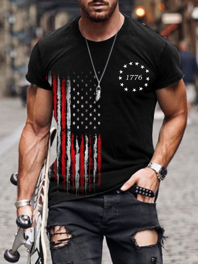 Men's Casual Printed Short Sleeve T-Shirt