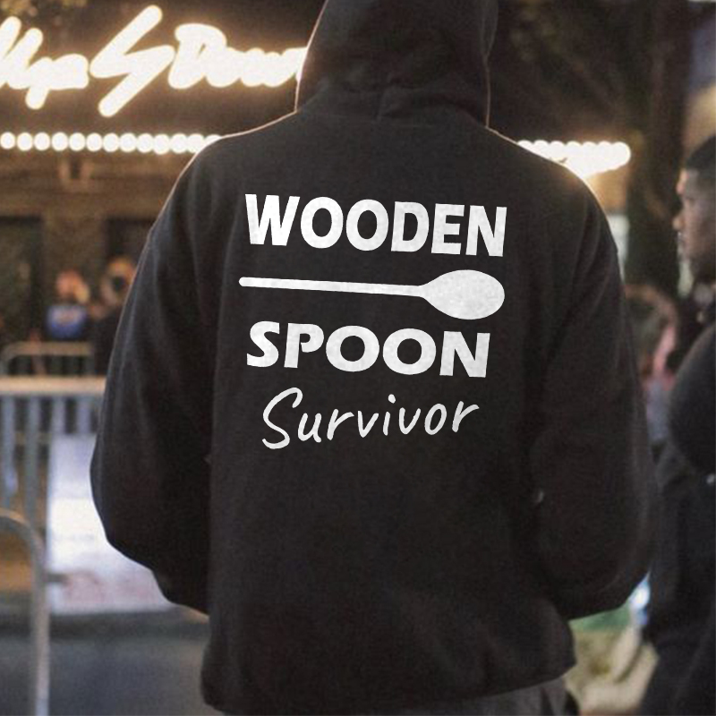 Wooden Spoon Survivor Printed Men's Hoodie