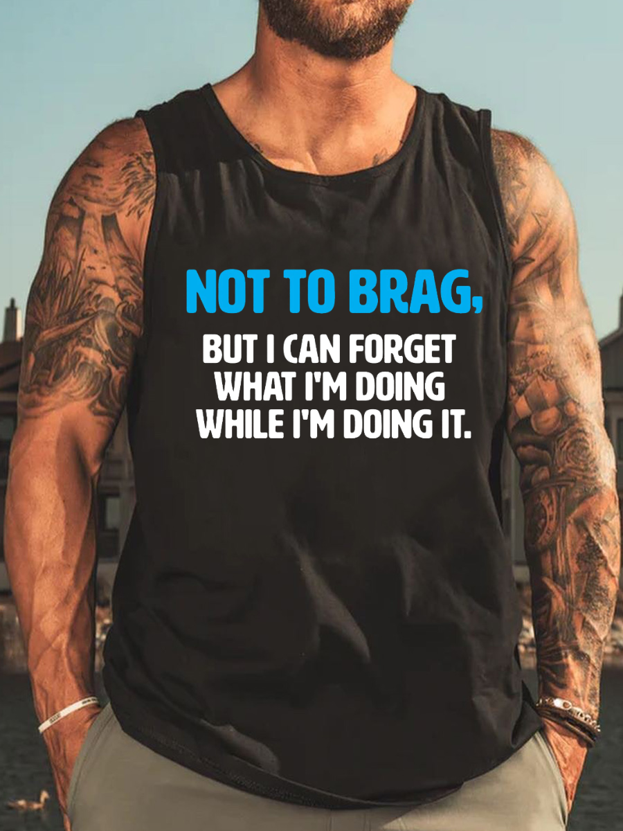 Not To Brag Print Men's Vest
