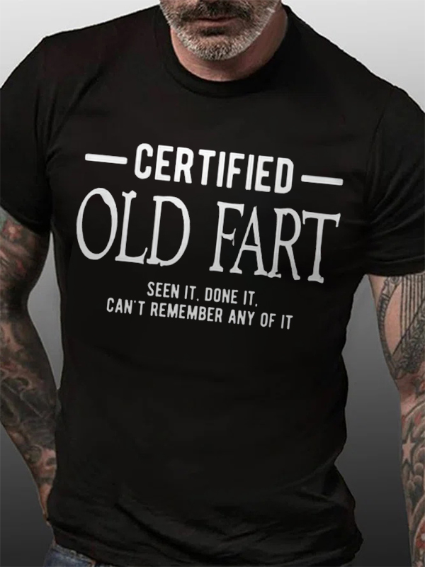 Certified Old Fart Print Men's T-shirt