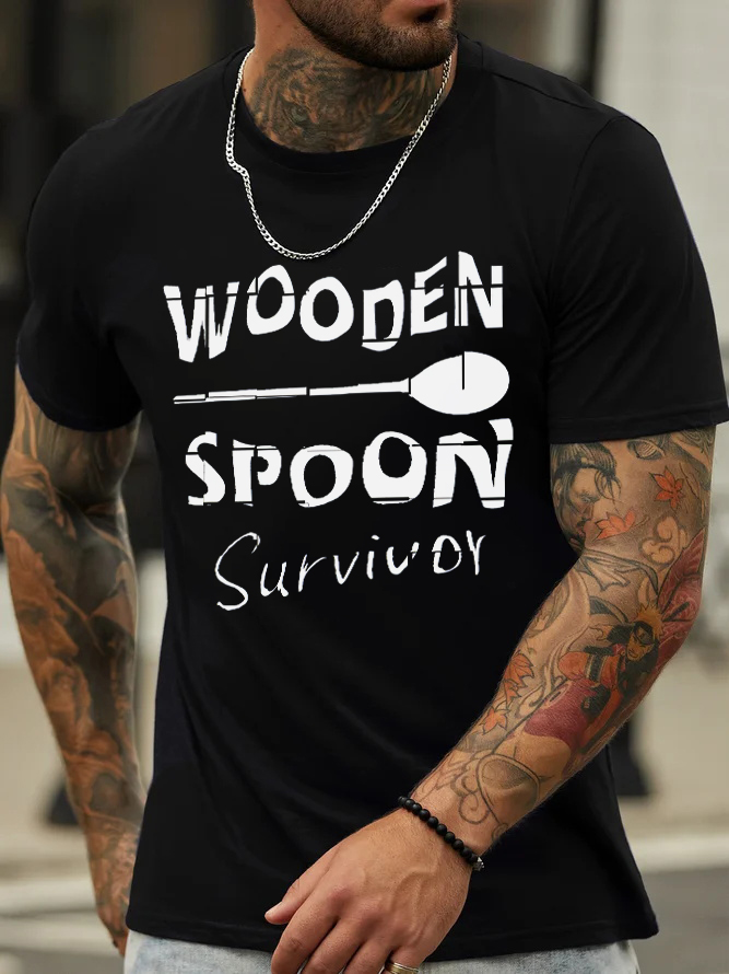 Wooden Spoon Survivor Print Men's T-shirt