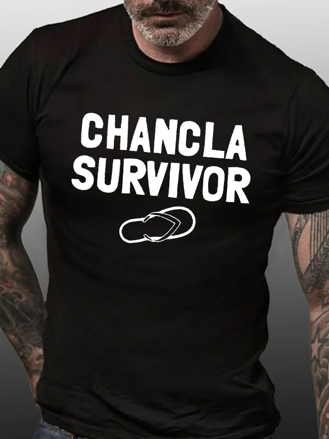 Chancla Survivor Print Men's T-shirt
