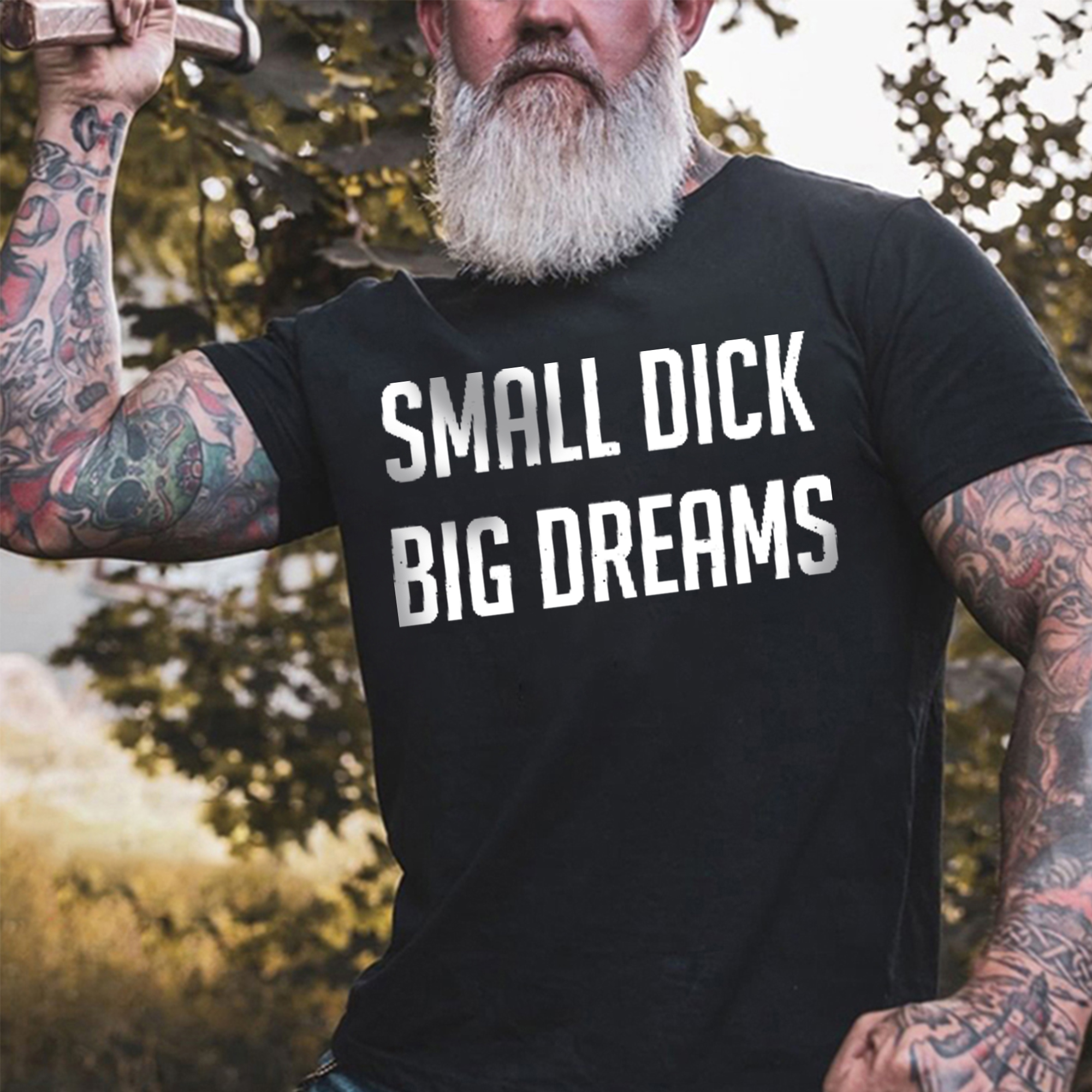 Small Dick Big Dreams Print Men's T-shirt