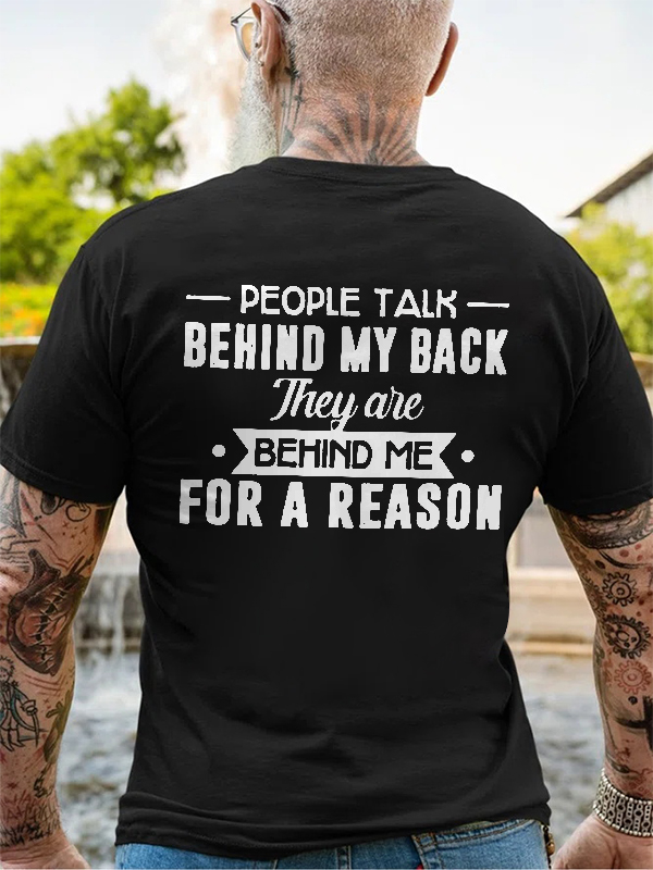People Talk Behind My Back Printed Men's T-shirt