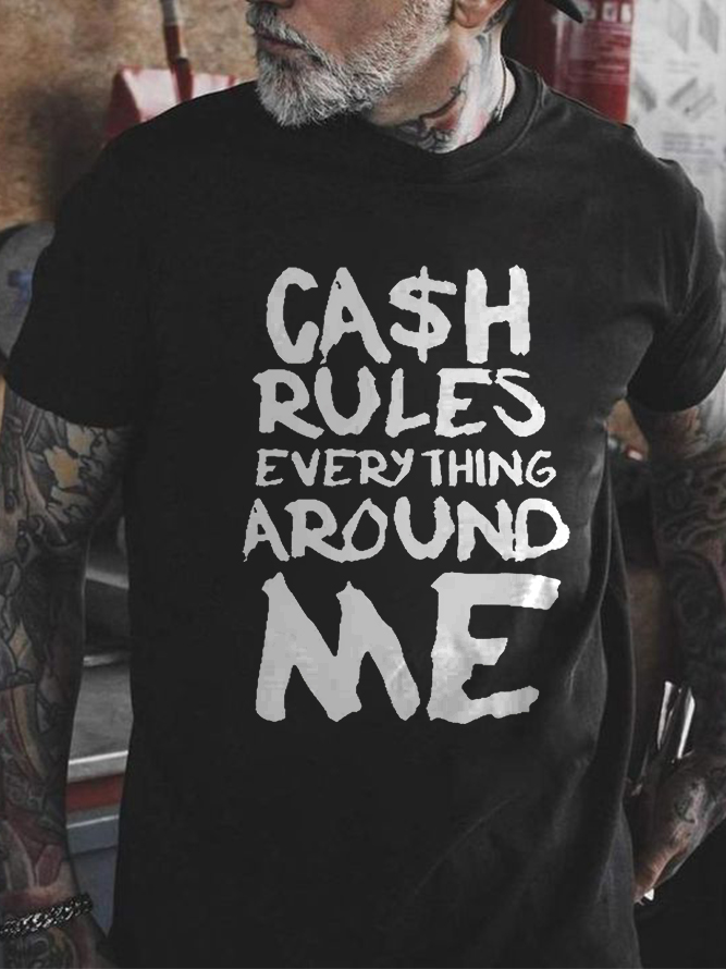 Cash Rules Everything Around Me Print Men's T-shirt