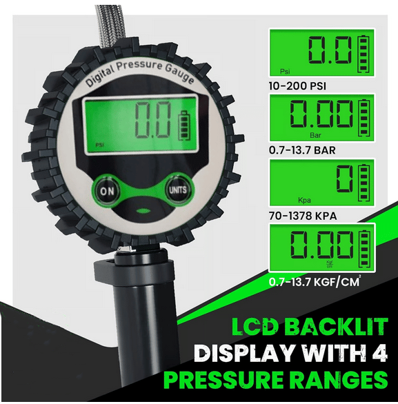 🚗 USA Digital Tire Inflator with Pressure Gauge