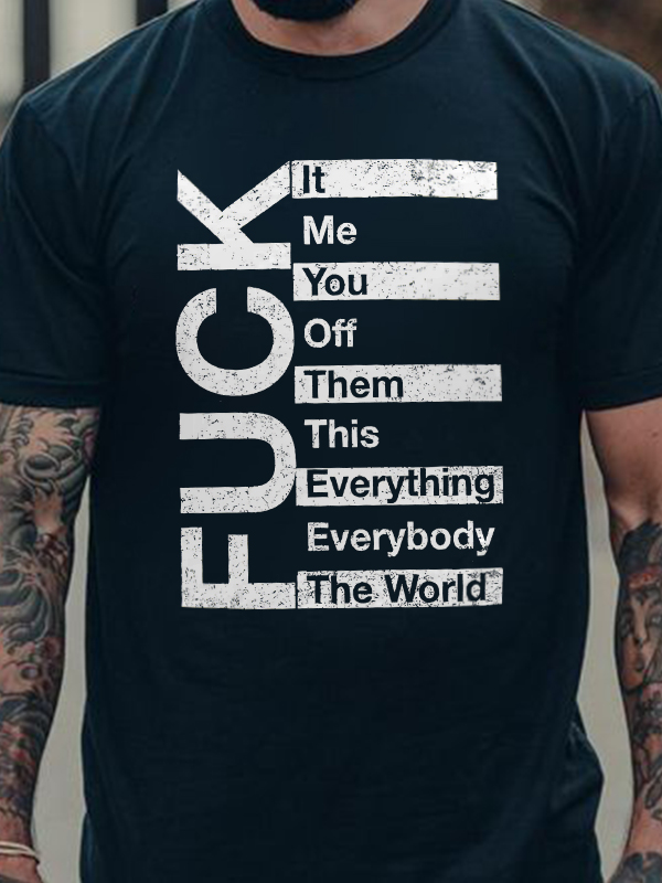 F**k It Off Printed Men's T-shirt