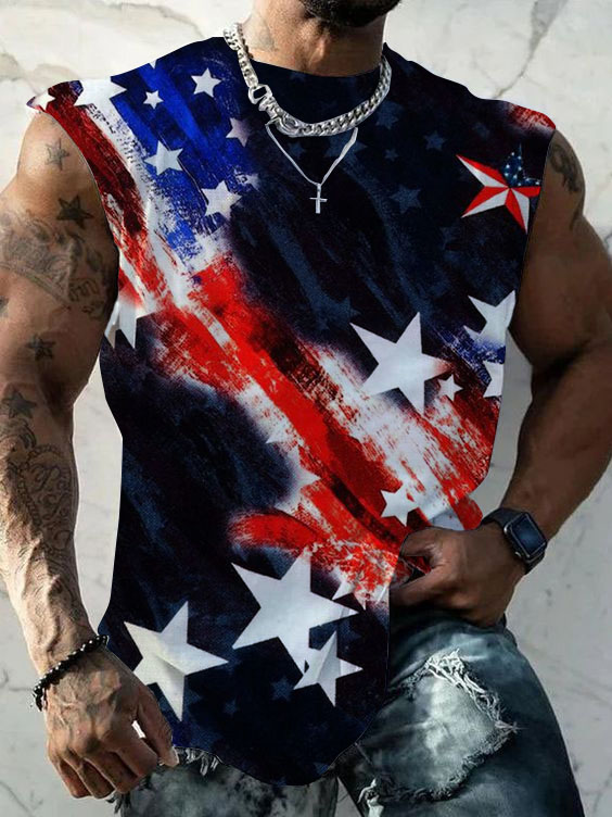Men's Casual Printed Tank Top
