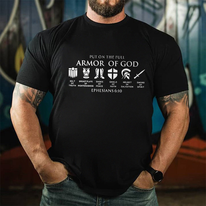 Put On The Full Armor Of God Printed Men's T-shirt