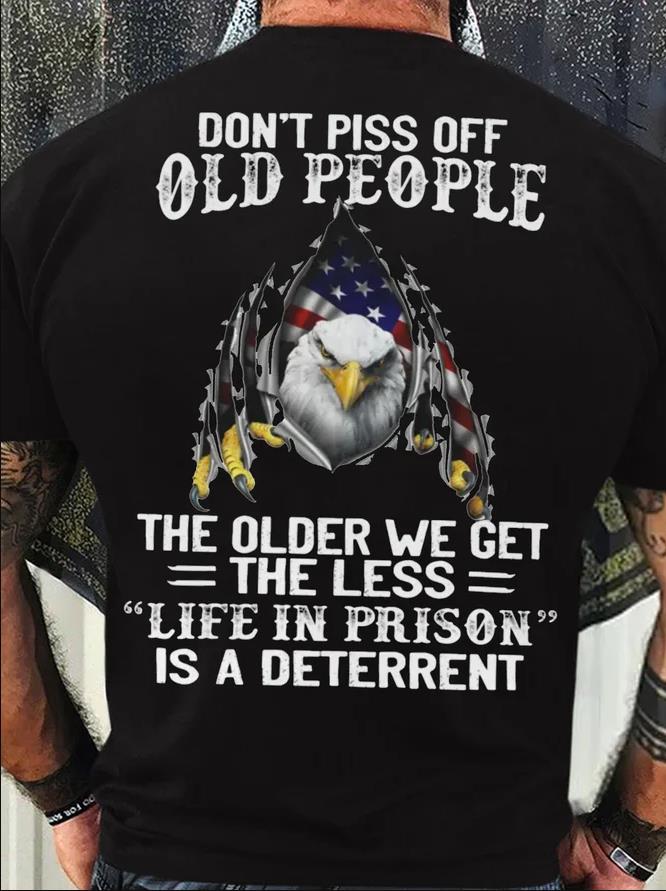 Don't Piss Off Old People Print Men's T-shirt