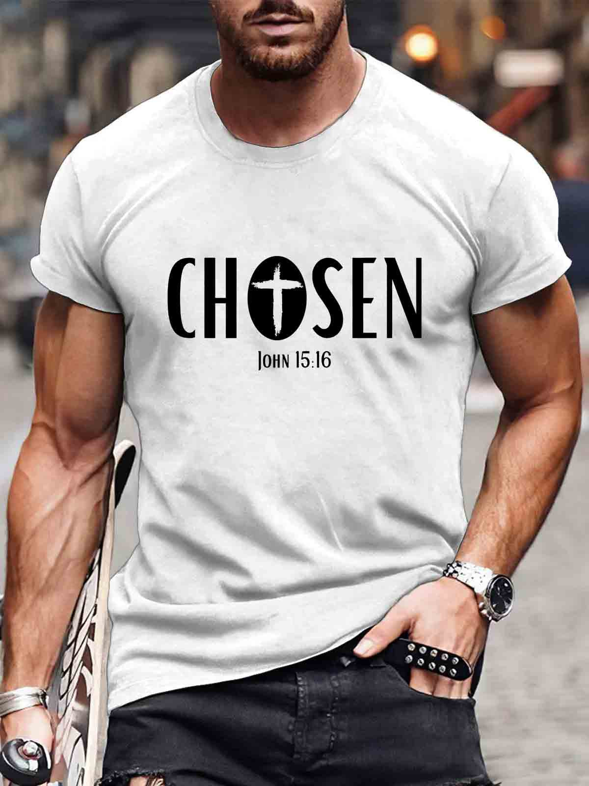 Chosen John 15:16 Printed Men's T-shirt