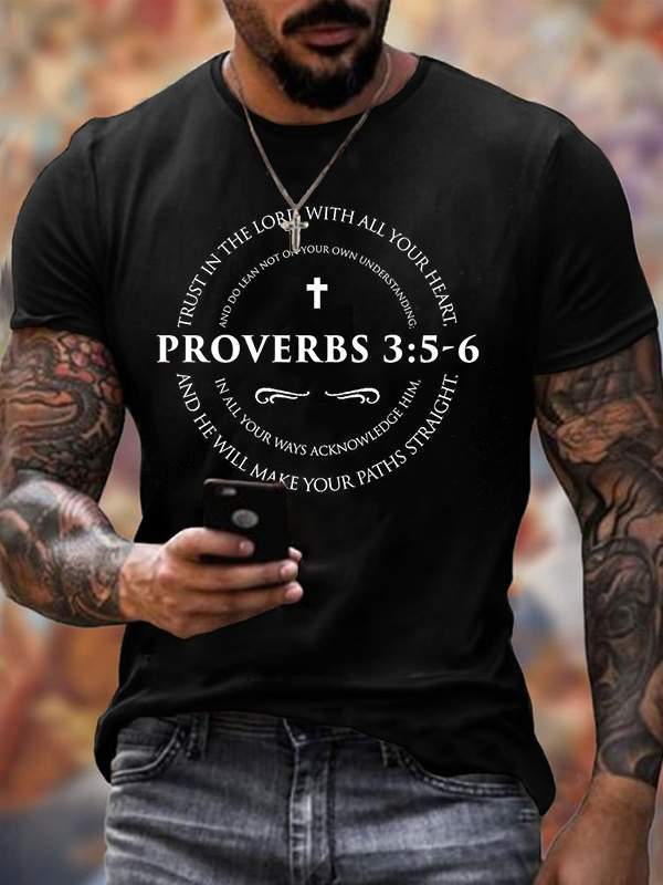 Trust The Lord With All Your Heart Printed Men's T-shirt