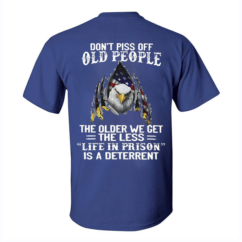 Don't Piss Off Old People Print Men's T-shirt