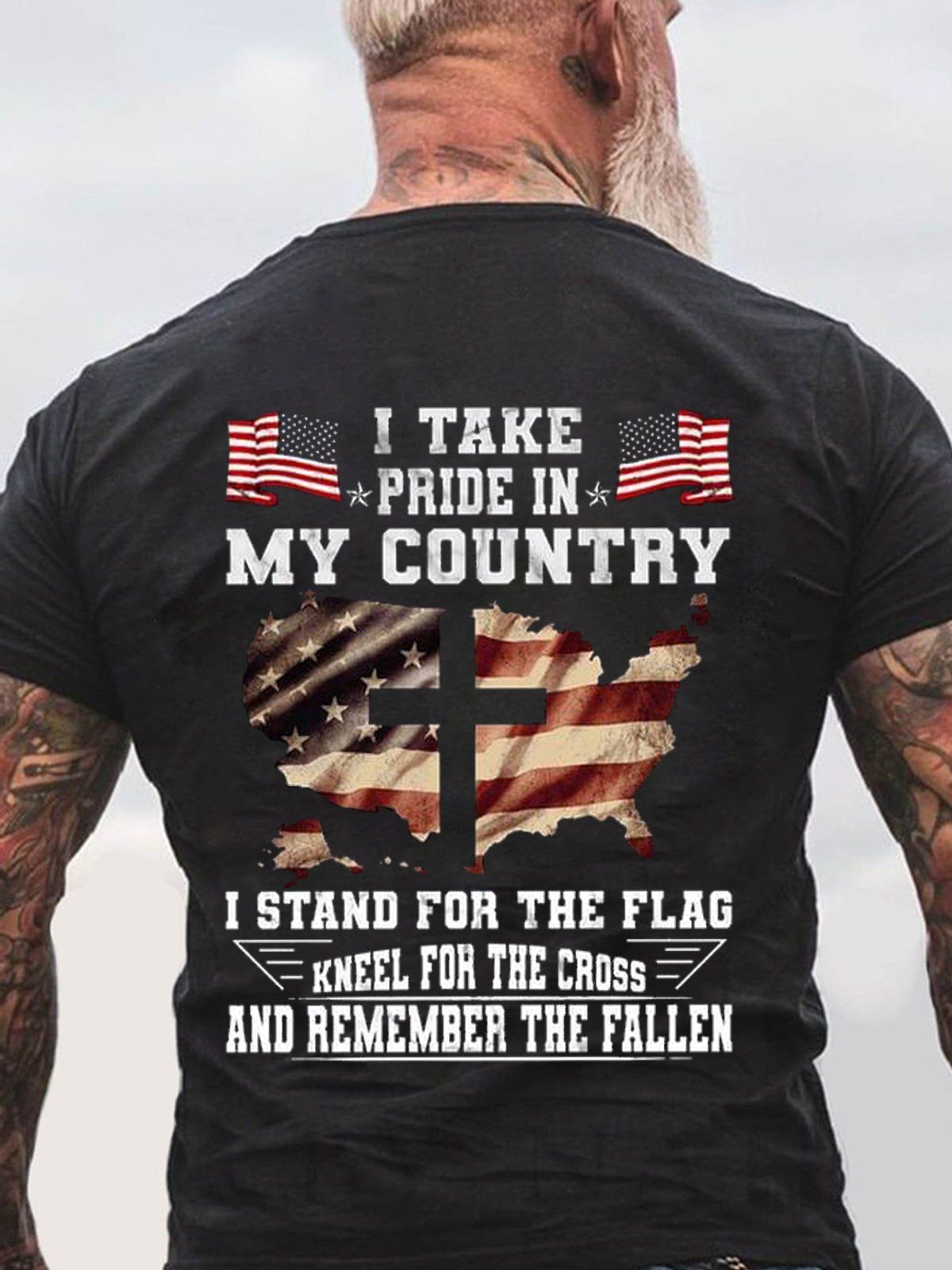 I Take Pride In My Country Flag Print Men's T-shirt
