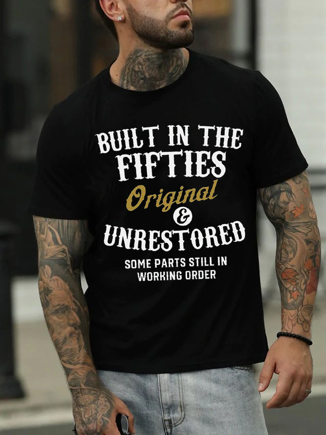 Built In The Fifties Original Printed Men's T-shirt