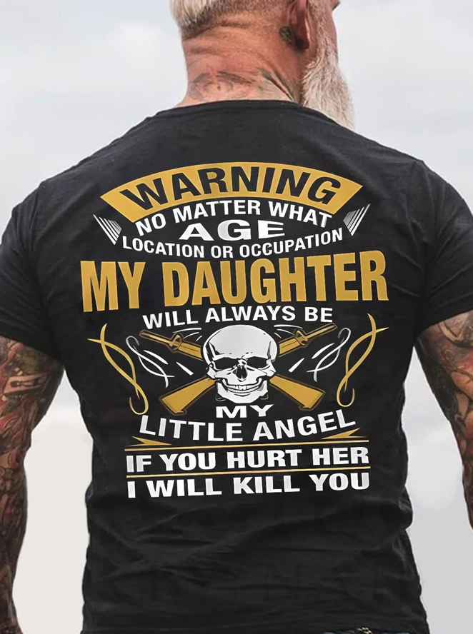 Warning No Matter What Age Location Or Occupation Printed Men's T-shirt