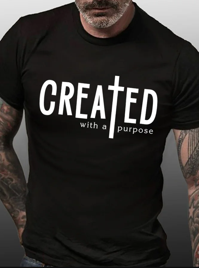 Created With A Purpose Print Men's T-shirt
