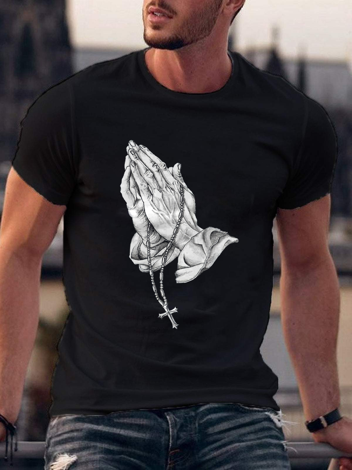 Christ Pray Crew Neck T-Shirt