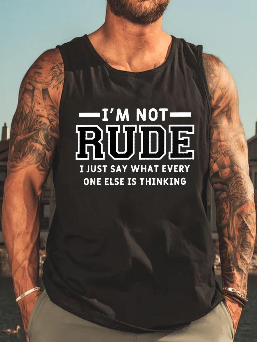 I'm Not Rude Print Men's Vest