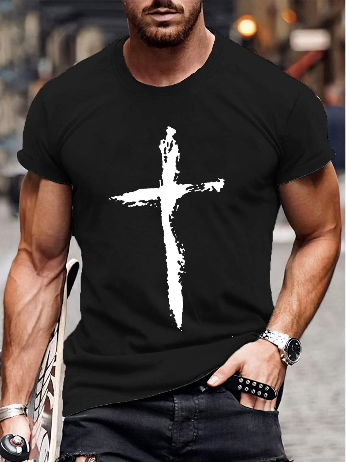 The Cross Printed Men's T-shirt